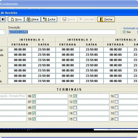 Software para catracas com leitor de proximidade